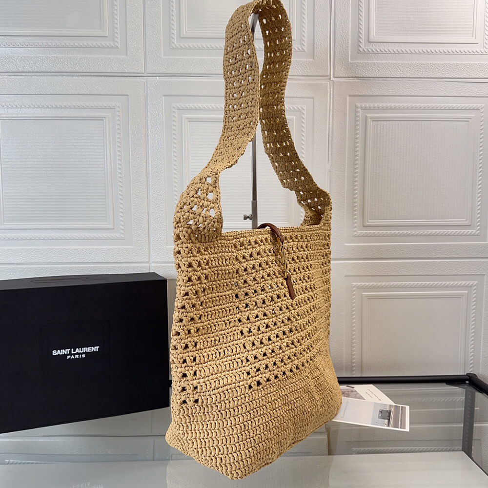 YSL Hobo Crochet bag in raffia and leather(HIGH-END GRADE)