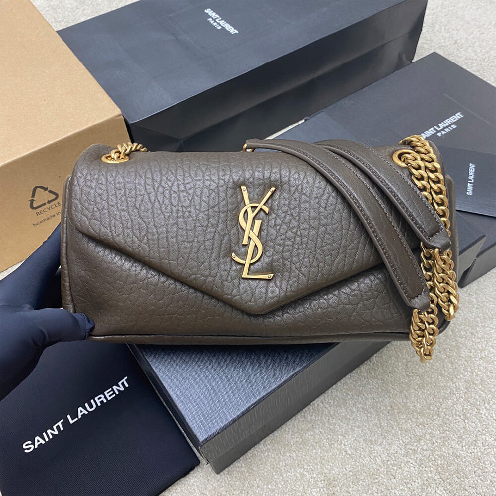 YSL calypso medium in grained lambskin