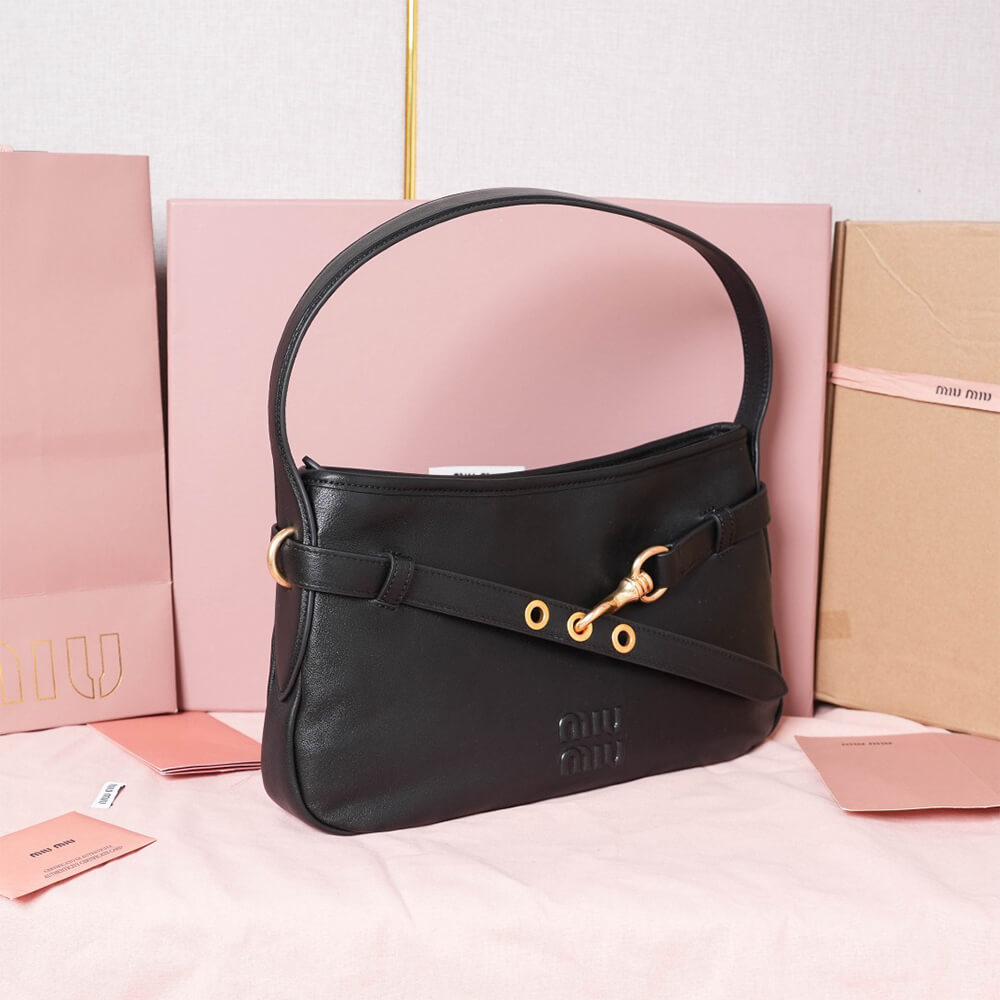 MIUMIU Regular Aventure nappa leather bag(HIGH-END GRADE)