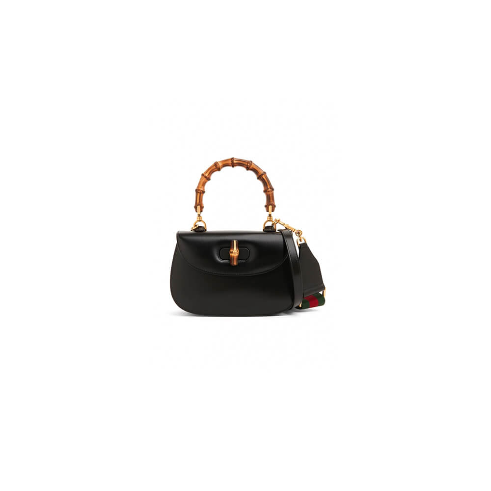 GUCCI BAMBOO 1947 JUMBO GG SMALL TOP HANDLE BAG