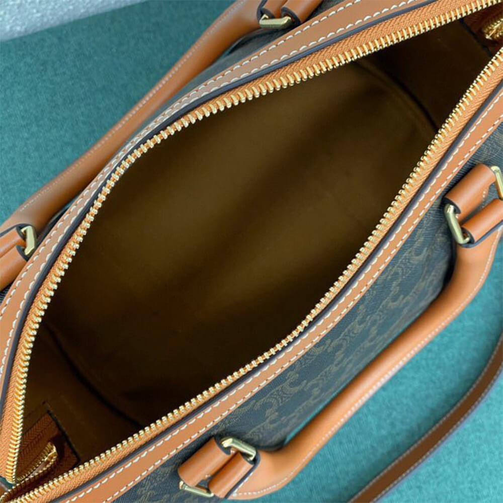 CELINE Large Boston IN Triomphe Canvas and calfskin