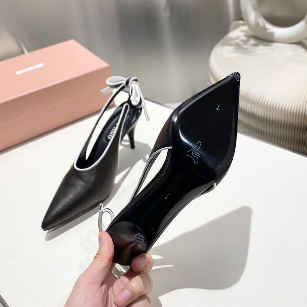 MiuMiu Nappa leather slingback pumps