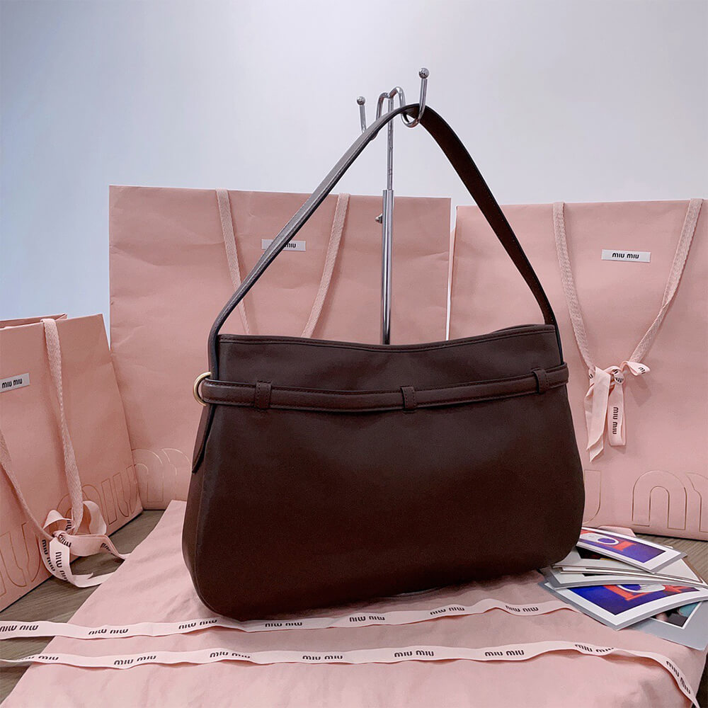 MIUMIU Medium Aventure nappa leather bag(HIGH-END GRADE)