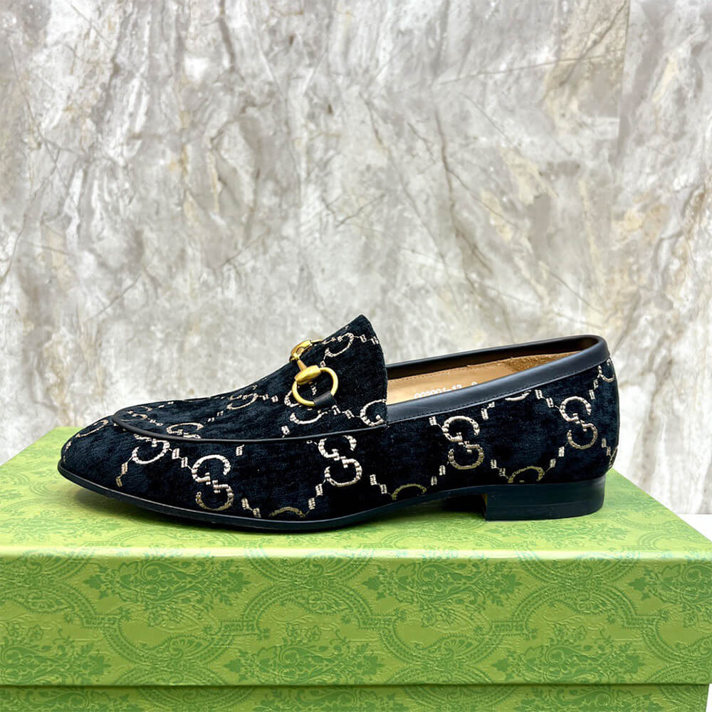 Gucci Velvet Men Loafers