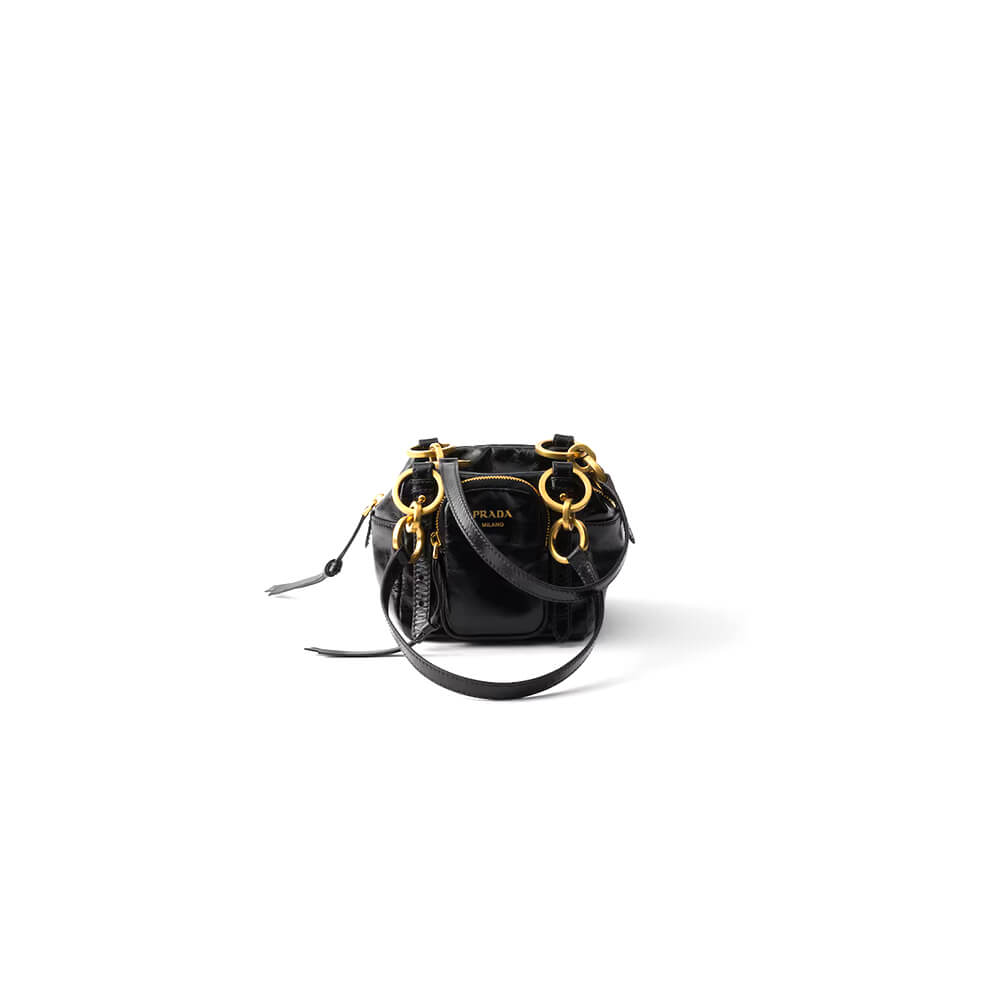 Prada Dangle leather top-handle mini-bag(HIGH-END GRADE)