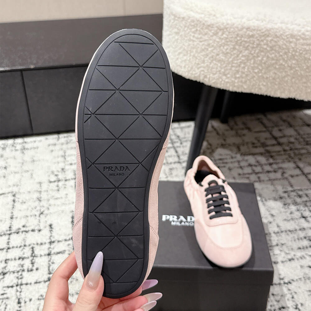 PRADA Collapse Re-Nylon and suede sneakers