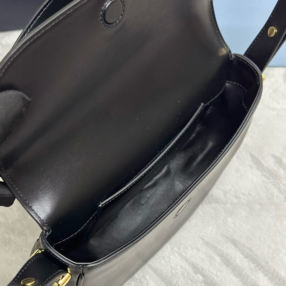 Prada Arque leather shoulder bag with flap