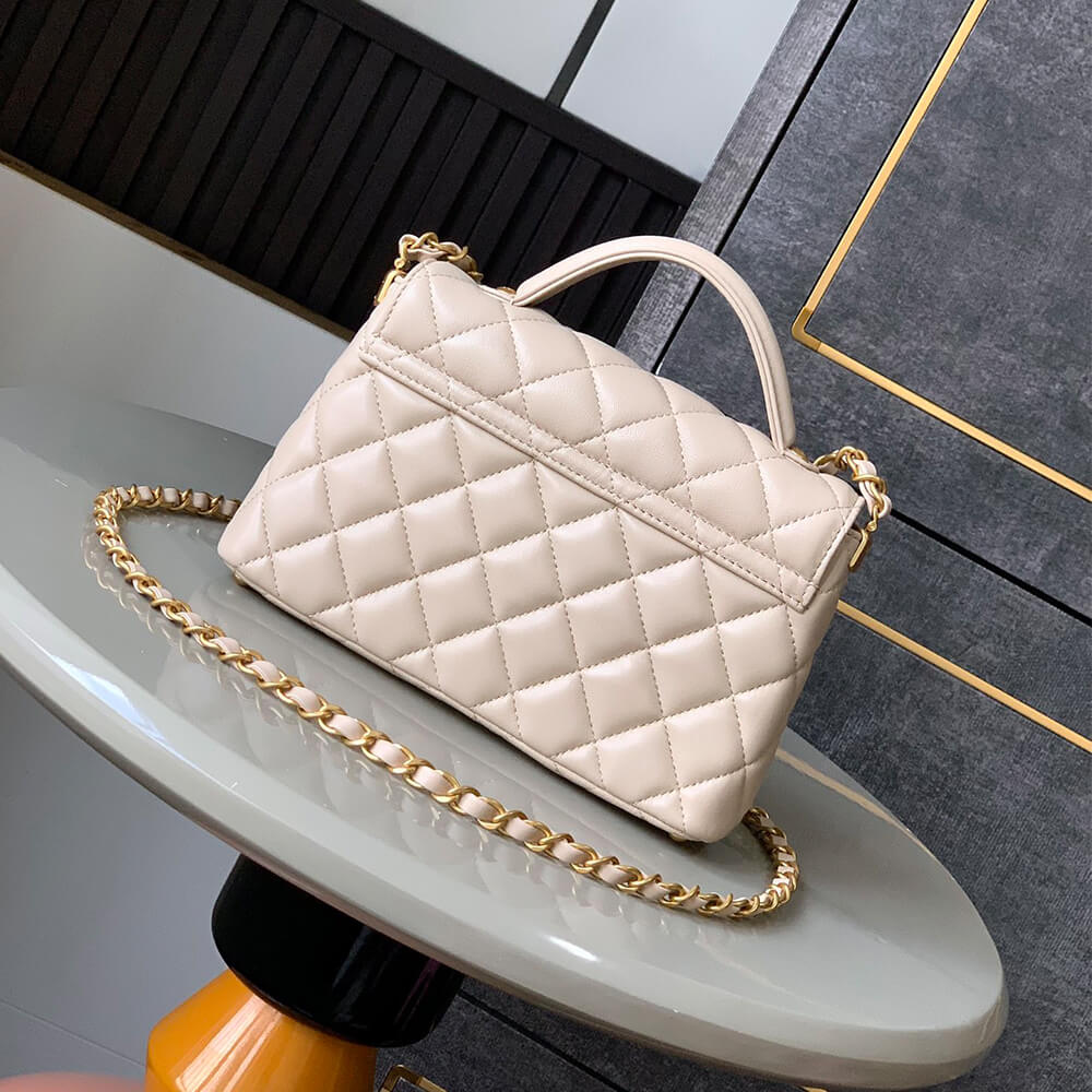 CHANEL Small Flap Bag with Top Handle(HIGH-END GRADE)