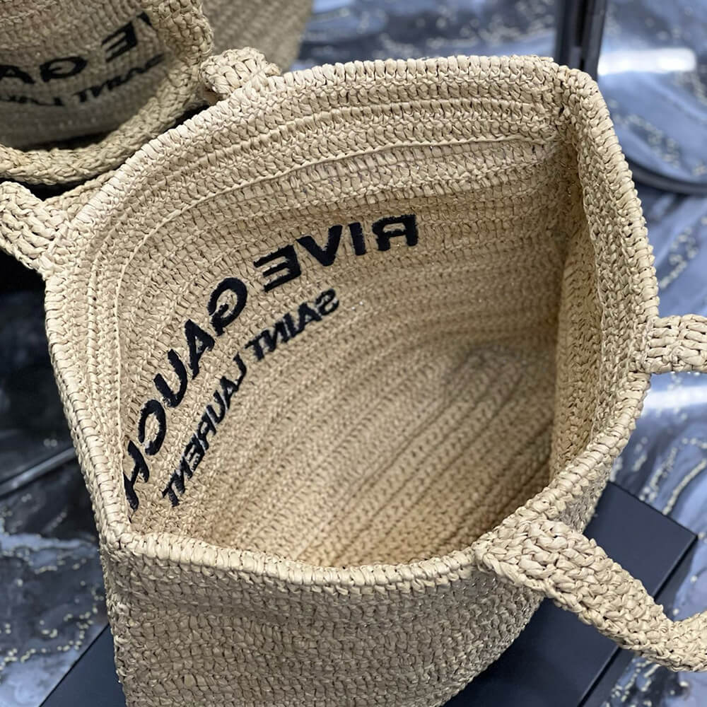 YSL RIVE GAUCHE TOTE IN RAFFIA(HIGH-END GRADE)