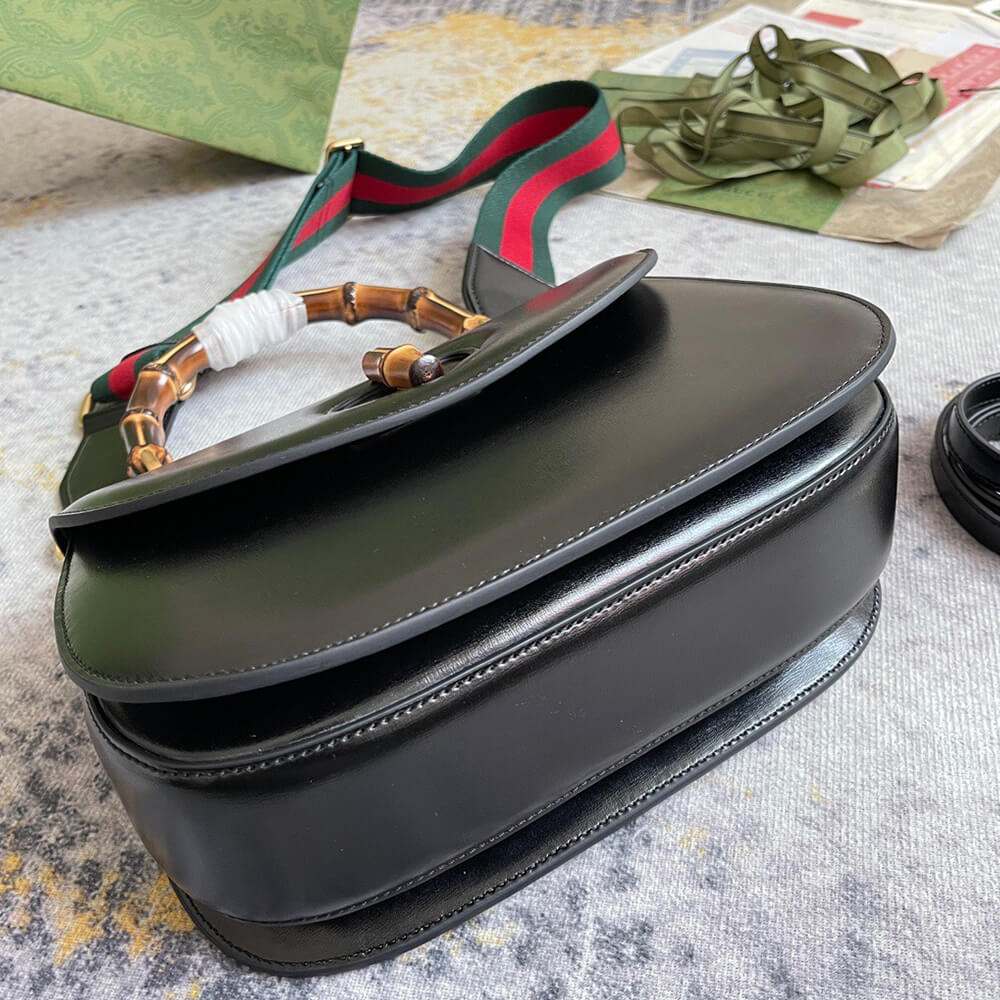 GUCCI BAMBOO 1947 JUMBO GG SMALL TOP HANDLE BAG