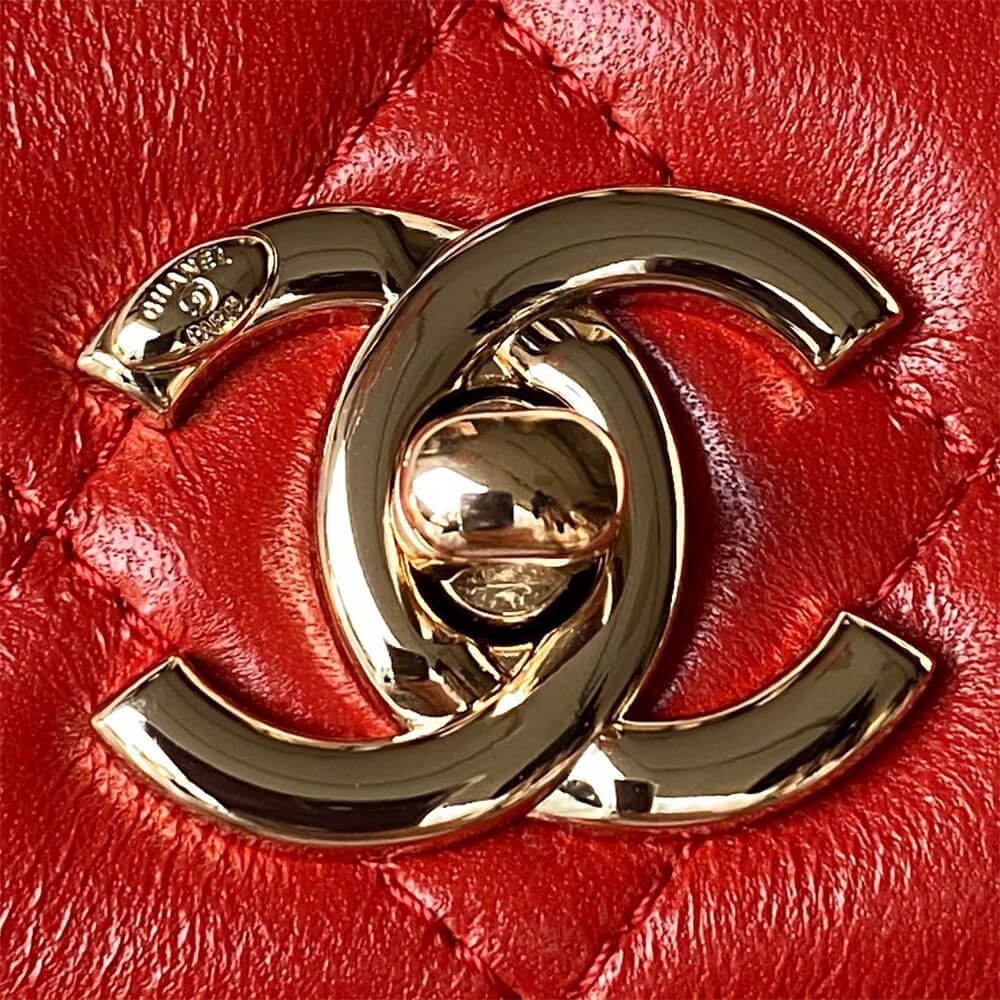 CHANEL Mini Flap Bag with Top Handle(HIGH-END GRADE)