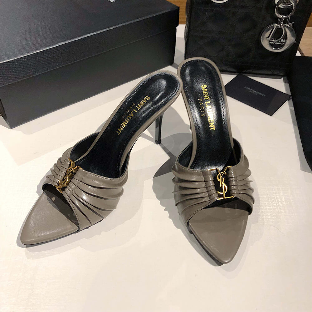 YSL  BABYLONE MULES IN SMOOTH LEATHER